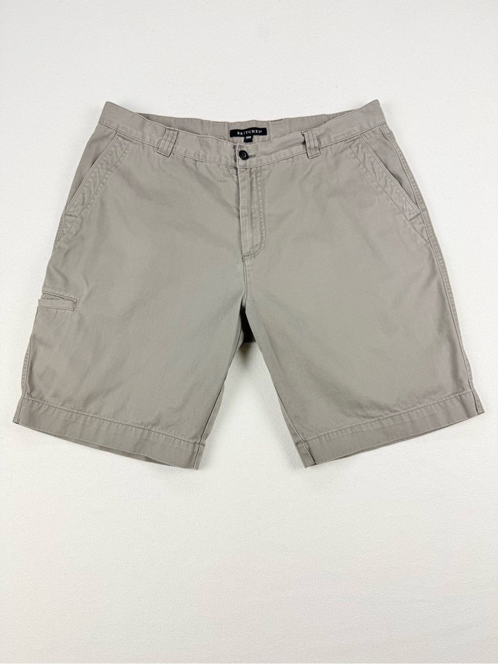 Britches Men’s Khaki Chino Shorts Classic Casual Beige Utility Summer Shorts